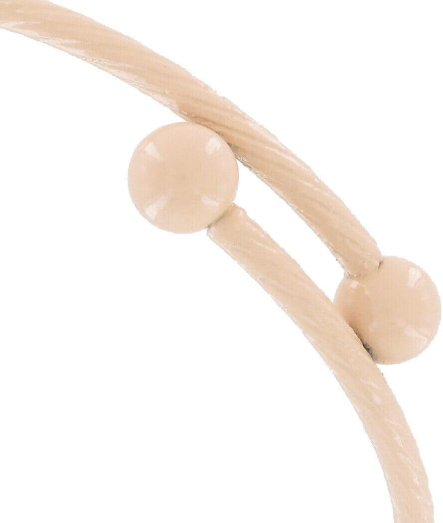 Beige Retro Twist Pattern Enamel Wrap Around Layering Bracelet 1970s Fashion Bracelets for Women Trendy Accessories for Women Stylish Additions Chic Details