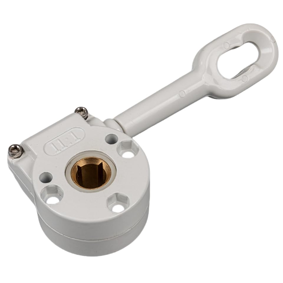 Argano Per Tende Da Sole XSYCYM - Rapporto 1:11, Lega Alluminio-Rame, Foro 14 Mm, Bianco - Foto 14