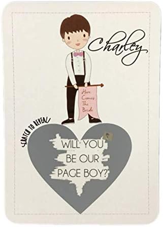 Page Boy Scratch Off Card. Personalised Page Boy Scratch & Reveal Hidden Message Card. Usher Will You be My Best Man Card. Groomsman