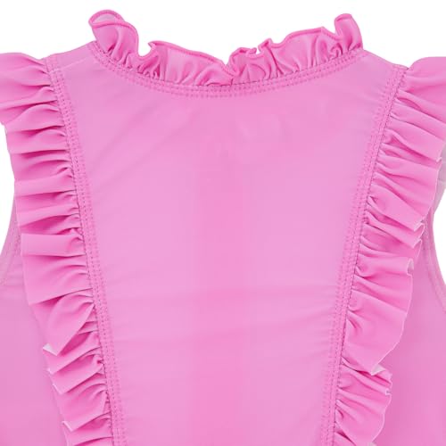 Baby Girls Swimsuits Toddler One Piece Bathing Suits Cute Zipper Swimwear with Bow Headband 1-5T4