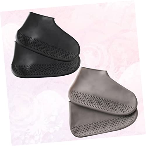 Gatuida 1 par de Cubiertas para Zapatos de Silicona - Sobrezapatos para Uso al Aire Libre y Resistentes para Días de Lluvia Negro miniatura 4