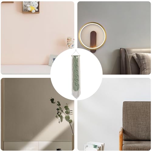 Tapiz de macramé en algodón natural tejido a mano para decorar cafeterías 6