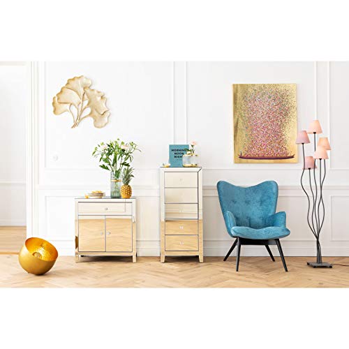 Lámpara de pie Apollon dorada redonda de acero para iluminación interior moderna 2