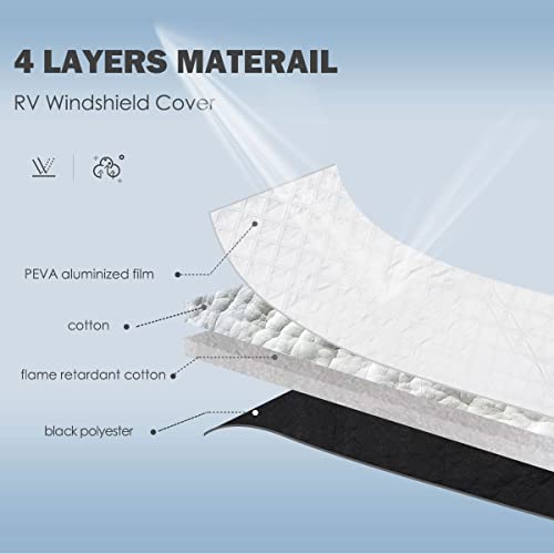 Vanncamp Windshield Cover For Mercedes Benz Sprinter 2007-2022, Rv Front Window Cover #TOP5