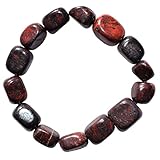 CHARGED Red Brecciated Jasper Crystal Bracelet Tumble Polished Stretchy (DYNAMIC POWER STONE OF STRENGTH & VITALITY - BRINGS CLARITY & FOCUS) HEALING ENERGY REIKI by ZENERGY GEMS