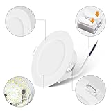 LVWIT Kitchen Spot Lights Ceiling,4W Ultra Slim LED Recessed Ceiling Lights,6500K Cool White LED Downlights for Ceiling,Spotlights Ceiling Lights for Bathroom Living Room,Non-Dimmable,440LM,6 Pack - Image 4
