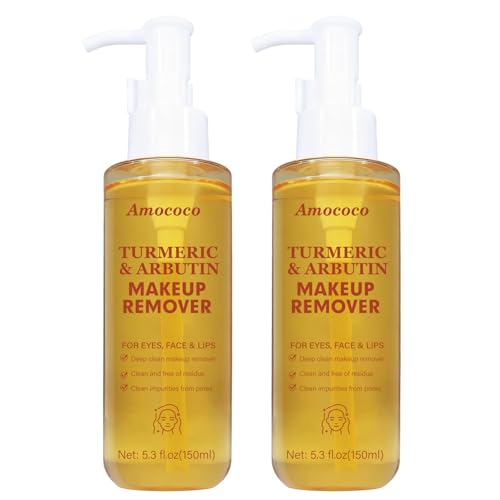 Turmeric Arbutin Makeup Remover Set 2×150ml | Gentle Deep - Cleansing, Natural Radiance Boost | All - Skin Daily Use