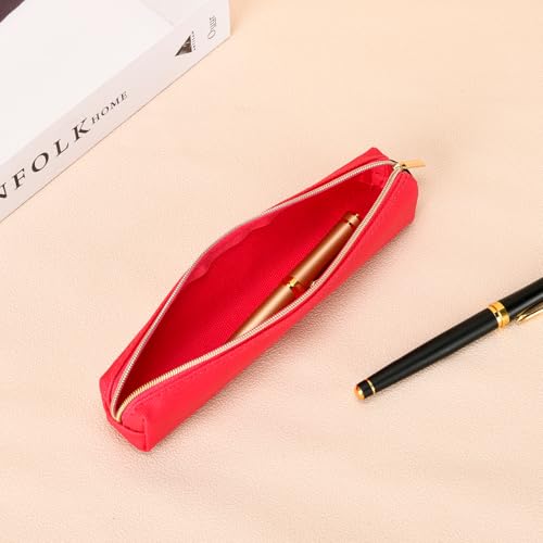 Image of Small pencil case, pink pencil case for adult. fasion Pen case Hot pink Calssic small pen bag
