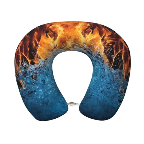 Almohada de espuma viscoelástica cervical portátil miniatura 1