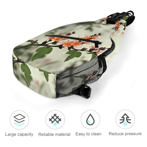 Bolso bandolera floral para trekking y uso casual unisex miniatura 5