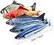 Cozlly 5 Stück Katzenspielzeug Fisch mit Katzenminze, 20CM Plüsch Fischspielzeug, Katzenminze Kissen, Spielzeug Katze, Katze Interaktive Spielzeug für Haustiere