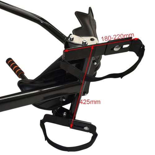 CWTD Adjustable Go Kart Seat Attachment for Universal Hoverboards - Fits 6.5\", 8\", 10\" Electric Scooters Attachment for Kids to Adults (Black) - Thumbnail 4