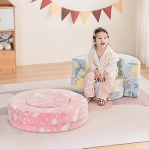 Tiitakidscouchplushtoddlerchair2in1glowinthedarkkidssofatoddlerreadingchairwithwashablecovercarryinghandleconvertiblechildrensofachairforgirlsandboys Urban Country Home Decor Tiita kids couch plush toddler chair2 in 1 glow in the dark kids sofa toddler reading chair with washable cover carrying handle convertible children sofa chair for girls and boys urban country home decor