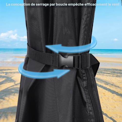 Housse de protection étanche pour parasol Yoxovo, housse de parasol 210D pour Ø 2 m/3 m, housse de parasol, couverture pour parasol déporté, couvercle de parasol, housses de protection pour parasol de – vue 4