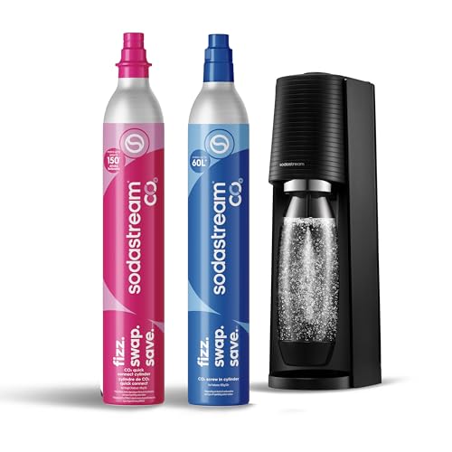 SodaStream Fountain Jet Sparkling Water Maker, Kit w/60l Cylinder, Black
