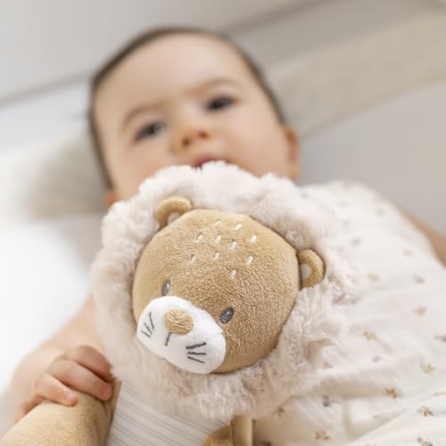 León de peluche Nattou Ernest de 29 cm con suave textura marrón para bebés 2