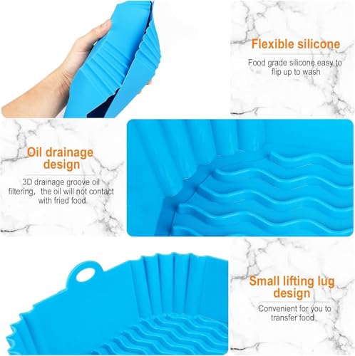 Image of Silicon air fryer tray (2 Squar ..1)