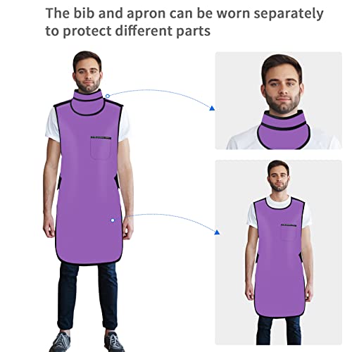 Image of Xray Protective Lead Apron with Thyroid Collar - 0.5mmPb Lightweight Dentist x-ray Shield for Adult