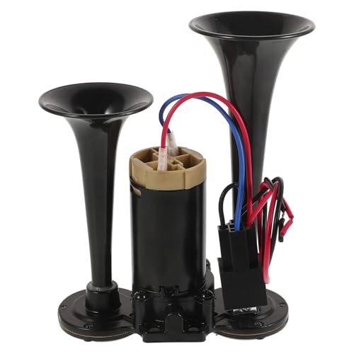 Electric Air Horn Kit 135db Dual Trumpet for Car Boat Safety