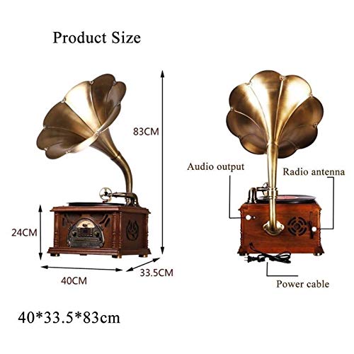 WSMLA Turntable Record Player 3 Vitesses avec Subwoofer Version Portable Gramophone Big Horn Gramophone - Les Beatles, Paul McCartney, John Lennon, RIngo Starr, George Harrison WSMLA Turntable Record Player 3 Vitesses avec Subwoofer Version Portable Gramophone Big Horn Gramophone – Image 3