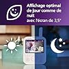 AVENT Philips Babyphone vidéo Premium, Certifié DEKRA, privé et sécurisé avec caméra et Audio, écran de 3,5", Zoom x4, Vision Nocturne, berceuses, température ambiante, 12h en Mode Eco, SCD891/26