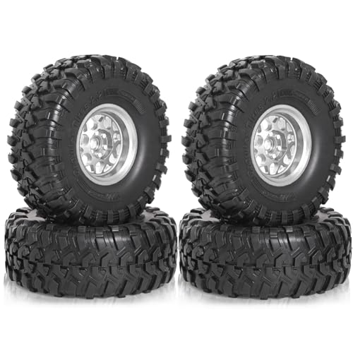 Pneu boue RC et pièces auto de mise à niveau jantes noir argent