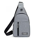 Crossbody Chest Bag for Men – Waterproof Sling Backpack with USB Charging Port | Shoulder Bag for Travel, Hiking, Camping, Gym, Sports & Outdoor Activities (Multicolor)