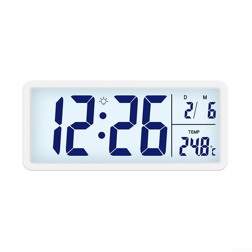 Horloge murale numérique avec thermomètre hygromètre grand écran