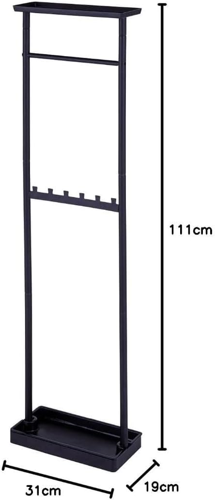 12本収納可！傘ハンガー＋小物トレー付 マットブラック - MIDNIGHTVA.COM