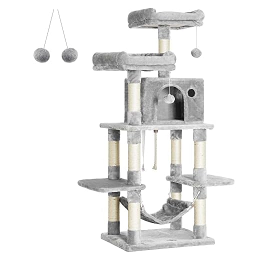 Feandrea krabpaal: De 20 Beste keuzes voor katten 16 FEANDREA krabpaal, krabpaal met haarballen, 150 cm, lichtgrijs PCT85W