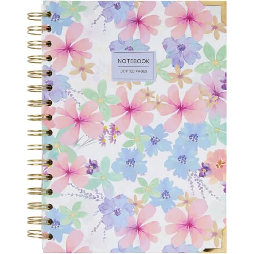 Takenote Bullet Journal A5 - Notebook Interior Punteado, 96 Hojas, Bujo Tamaño 15,5x21,5 cm, Tapa Dura, Espiral Doble Metálica (Wire’o) - Violet