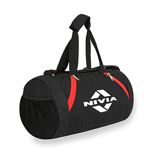 Image of Nivia Beast Polyester Unisex Gym Bag - Shoulder Bag for Men & Women With Separate Shoes Compartment, Carry Accessories, Fitness, Sports & Travel Kit