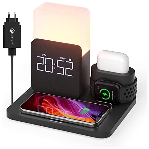 Wireless Charger, COLSUR 3 in 1 Inductive Charging Station 15W Wireless Charger for iWatch Series SE 6 5 4 3 2, AirPods Pro 2, Wireless Charger for iPhone 13 Pro Max, 13 Mini, 12 Pro Max, Samsung Cover