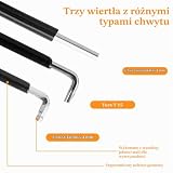 Trukafie Zestaw narzędzi do regulacji okien, drzwi, 2 sztuki, z folią termokurczliwą Torx 15 4 mm, sześciokątne okucia okienne, części zamienne do okien