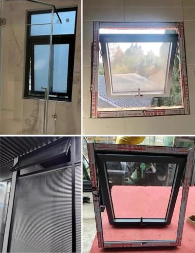 Miniatura 6 de Ventana Ventana De Guillotina Con Manija Con Cerradura, Marco De Aluminio, Ventanas Para Cobertizos, Ventanas De Vidrio Templado Para El Hogar, Ventanas De Repuesto 30x60cm 12x24in