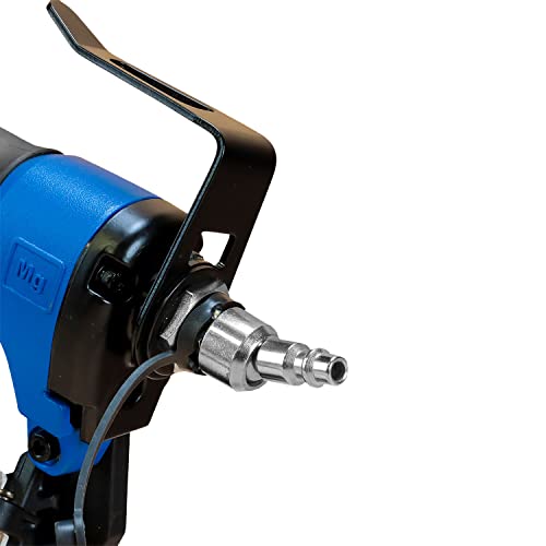 Estwing Ecn65 Pneumatic 15 Degree 2-1/2" Coil Siding Nailer With Adjustable Metal Belt Hook, 1/4" Npt Industrial Swivel Fitting, And Bag #TOP5
