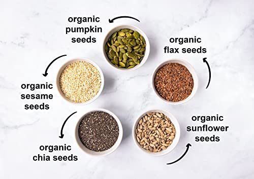 Organic Super 5 Seeds Mix, 2.5 Pounds – A Non-Gmo Blend Of Flax Seeds, Sesame Seeds, Sunflower Kernels, Pumpkin Kernels, And Chia Seeds, Vegan, Kosher, Bulk. Great For Smoothies, Shakes And Salads #TOP4