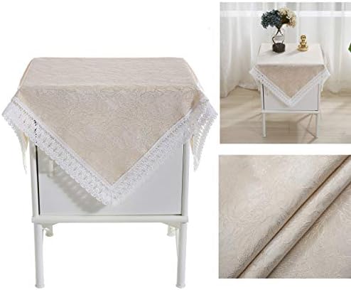 Bettop Square Tablecloth,Nightstand Tablecloth,Side Table Cover,Table Cloth for Bedside Table/ Nightstand/Night Table/Tea Table/End Table/Dressers,Table Dustcover Doilies for Furniture (Rose Gold )
