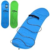 KOTARBAU® 2er Set Kinder Snowboard - 68 x 20 cm - Snowboard ohne Bindung - Schlitten Board - Schneerutscher - Kindersnowboard mit Seil - Kunststoff - Blau & Grün