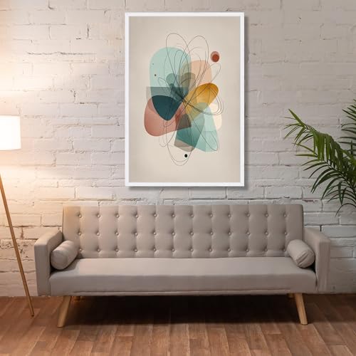 Tableau abstrait sur toile haut de gamme décoration minimaliste et chic - 2