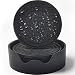 Coasters for Drinks Absorbent, Rubber Drink Coasters Set, Silicone Coasters Black for Large Office Table Desk, Deep Tray 4.3 Inch Heart Shape, Barware Set Silicone Trivet (Set of 8)