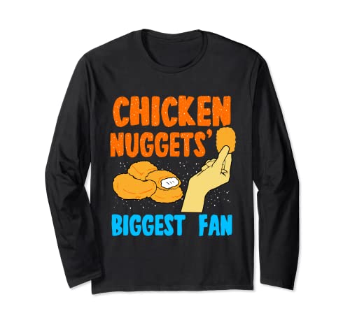Chicken Nuggets Grande fan Citazione mangiatore di Chicken Maglia a Manica