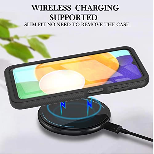 for Samsung Galaxy A13 4G Case Samsung A04S Phone Case Built-in Screen Protector Full Body Shockproof Protection tylish Bumper Transparent Back Cover for Samsung Galaxy A13 4G/A13 5G/A04S- Black - Image 6