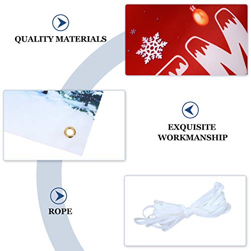 EXCEART Grande Feliz Natal Estaleiro Banner Enorme Xmas Assinar DecoraÃ§Ãµes para Interior Ao Ar Liv