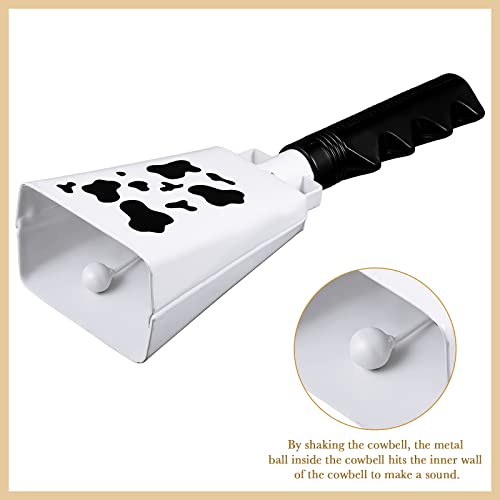 2 Pieces Cow Bell With Handle Noise Makers Cowbells For Sporting Events Football Games 8.6 Inch Hand Percussion Cheering Loud Call Bell Musical Instruments Call Bell Alarm For Parties(Simple Style) #TOP3