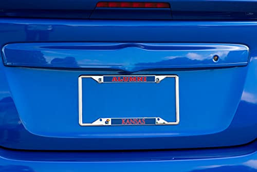 Desert Cactus University of Kansas Car Accessories Jayhawks Metal License Plate Frame and Tag Holder for Front or Rear of Car (Alumni)