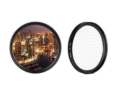 8X Star 58mm Sternfilter dHD DIGITAL Marken Gitterfilter 8 Fach Stern Filter 58 mm Cover