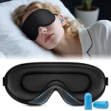 100% Blackout Sleep Masks for Women Men - Zero Eye Pressure Eye Mask for Sleeping 3D Eye Care Sleep Mask, Ergonomic Design Friendly, Ultra Soft & Comfortable for Nap/Travel - Block Light, Enhance Rest