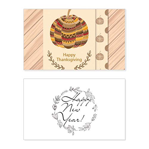 Tarjeta de felicitación de Acción de Gracias rosa con dedicatoria de Año Nuevo