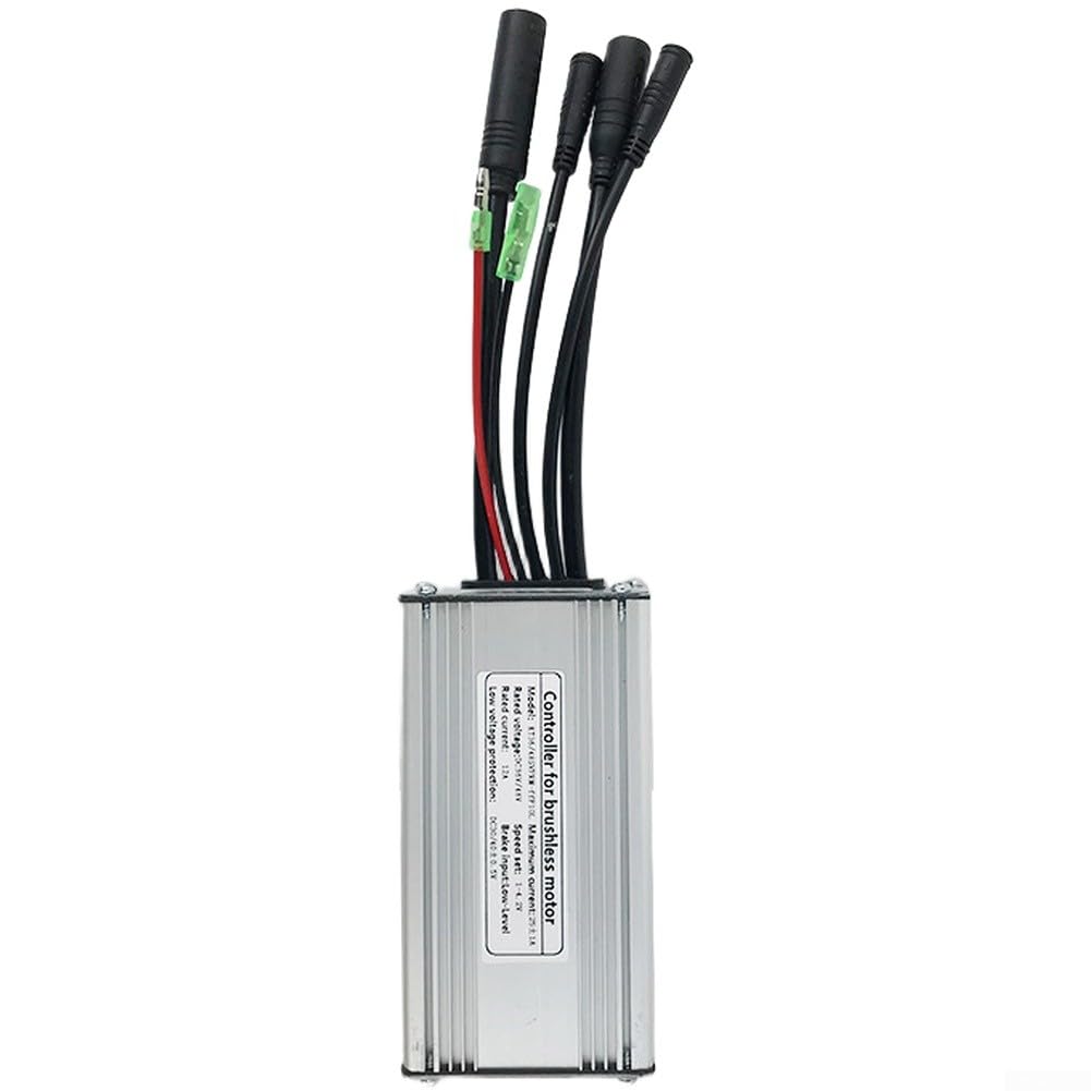 Controlador de onda sinusoidal de 36 V 48 V 25 A para KT E-Bike 750 W motor sin escobillas con línea de luz, pieza de bicicleta eléctrica impermeable de 9 pines, funda de aluminio compacta para